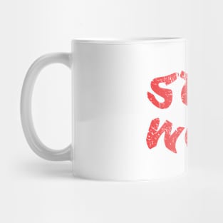 Stay wild - distressed red print Mug